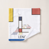 Aangenaam neoplasticisme Art Monogram. Letter L Bad Handdoek (Wasdoekje)