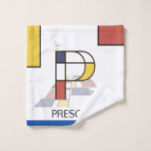 Aangenaam neoplasticisme Art Monogram. Letter P Ba Bad Handdoek (Wasdoekje)