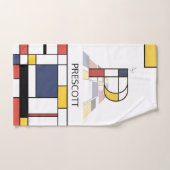 Aangenaam neoplasticisme Art Monogram. Letter P Ba Bad Handdoek (Handdoek)