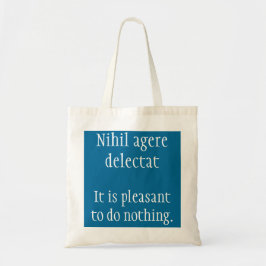 Aangenaam niets te doen - Cicero-prijsopgave Tote Bag