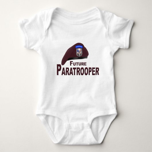 Aangenaam Schattigee toekomstige parachutist Beret Romper (Voorkant)