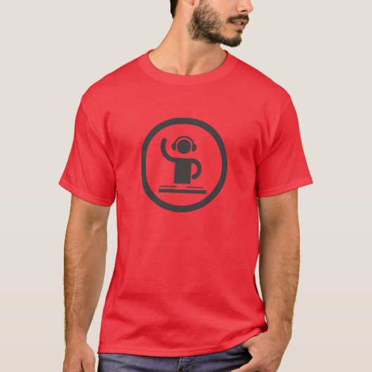 Aangenaam shirt voor dj-hoofdtelefoonpictogram (Voorkant)