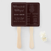 Aangenaam trouwprogramma handwaaier (Voorkant en achterkant)