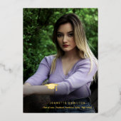 Aangenaam Typografiescript voor/achter Afstuderen  Folie Uitnodiging (Voorkant)