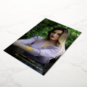 Aangenaam Typografiescript voor/achter Afstuderen Folie Uitnodiging (Gedraaid)