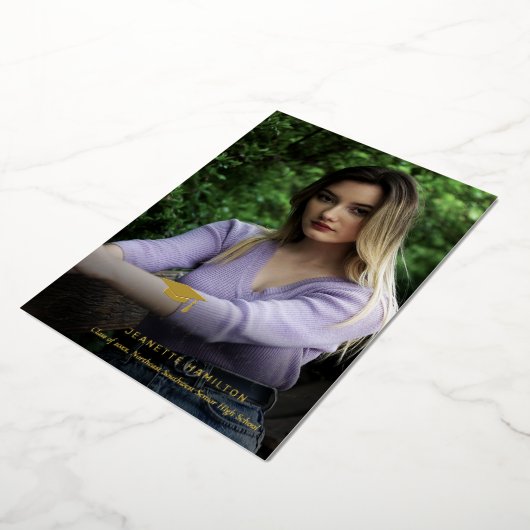 Aangenaam Typografiescript voor/achter Afstuderen  Folie Uitnodiging (Gedraaid)