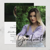 Aangenaam Typografiescript voor/achter Afstuderen Kaart (Voorkant / Achterkant)