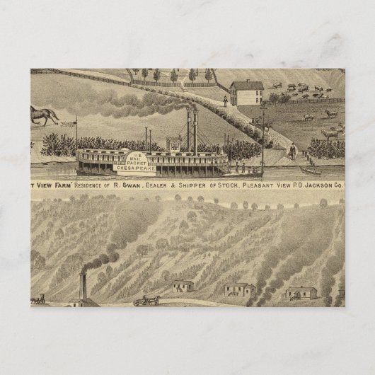 Aangenaam Uitzicht Boerderij Briefkaart (Voorkant)