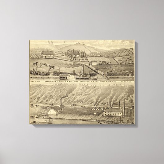 Aangenaam Uitzicht Boerderij Canvas Afdruk (Voorkant)
