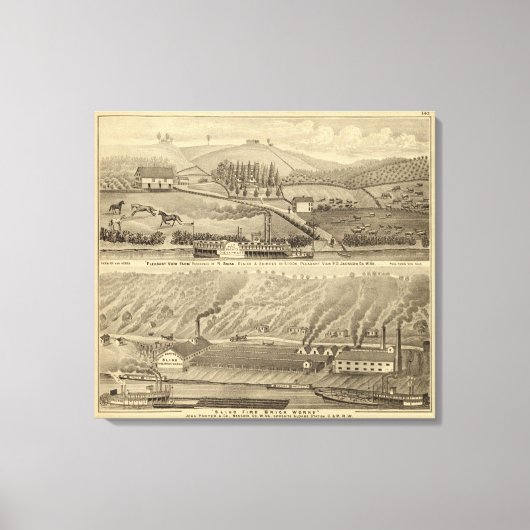 Aangenaam Uitzicht Boerderij Canvas Afdruk (Voorkant)