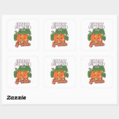 aangenaamste pompoen in de lap grond vierkante sticker (Vel)
