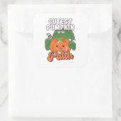 aangenaamste pompoen in de lap grond vierkante sticker (Tas)