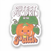 aangenaamste pompoen in de patch sticker (Voorkant)