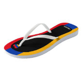 Aangename Armeense vlagkleuren patriottisch Teenslippers (Schuin)