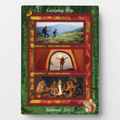 Aangename Camping Herinneringen Foto Keepsake Fotoplaat (voorkant)