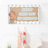 Aangename eerste schooldag banner Pre=K Capybara (Insitu)