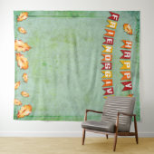 Aangename Friendsgiving Thanksgiving Foto Achtergr Wandkleed (In Situ (horizontaal))
