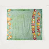 Aangename Friendsgiving Thanksgiving Foto Achtergr Wandkleed (Voorkant (horizontaal))