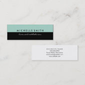 Aangename groene en effen zwarte mini visitekaartje (Voorkant / Achterkant)