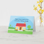 Aangename Huisjubileum Aangepaste Makelaar Kaart (Gele Bloem)
