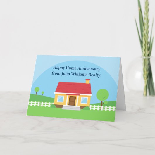 Aangename Huisjubileum Aangepaste Makelaar Kaart (Voorkant)