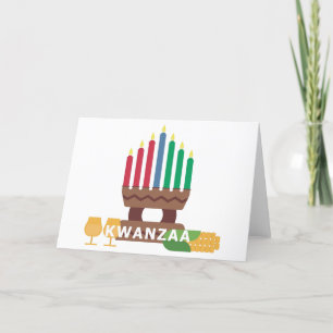 aangename kwanzaa kaarsen feestdagen kaart