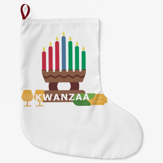 aangename kwanzaa kaarsen grote kerstsok (Voorkant)