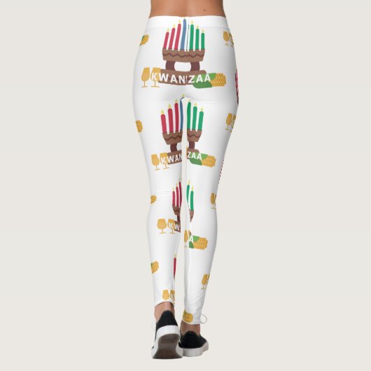 aangename kwanzaa kaarsen leggings (Achterkant)