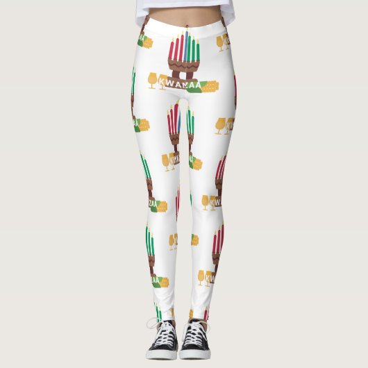 aangename kwanzaa kaarsen leggings (Voorkant)