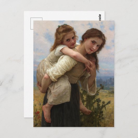 Aangename last William Adolphe Bouguereau Briefkaart (Voorkant / Achterkant)