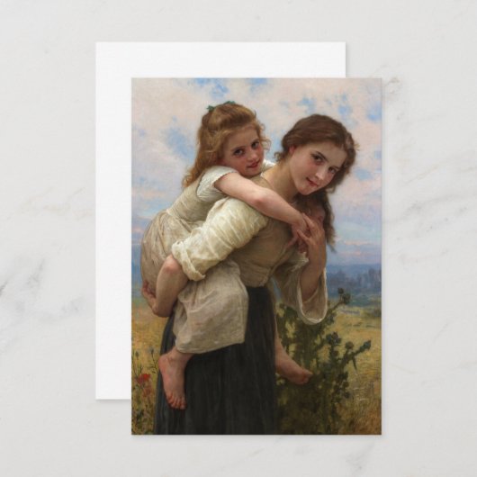 Aangename last William Adolphe Bouguereau Informatiekaartje (Voorkant / Achterkant)