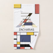 Aangename neoplastische kunst monogram. Letter Z Bad Handdoek (Handdoek)