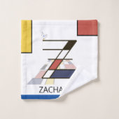 Aangename neoplastische kunst monogram. Letter Z Bad Handdoek (Wasdoekje)