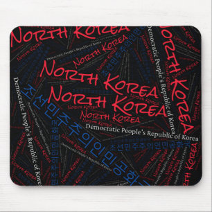 Aangename Noord-Korea Vlagkleuren Patriottisch Muismat
