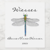 Aangename Sjabloon voor Dragonfly Wijnlabel Wijn Etiket (Enkel label)