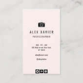 aangename tekst moderne fotograaf visitekaartje (Achterkant)