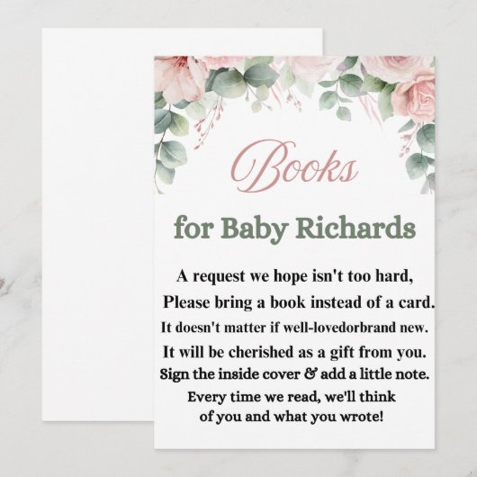 Aangename uitnodiging voor babyfeestje (Voorkant / Achterkant)