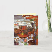 Aangename Valley Train Sta Kerstvakantie Kaart (Voorkant)