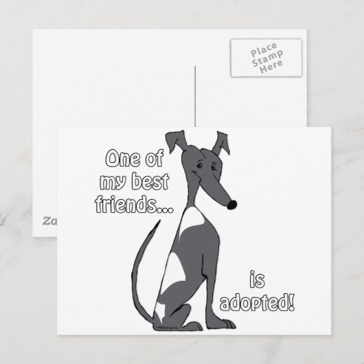 Aangenomen~BlackandWhite Briefkaart (Voorkant / Achterkant)