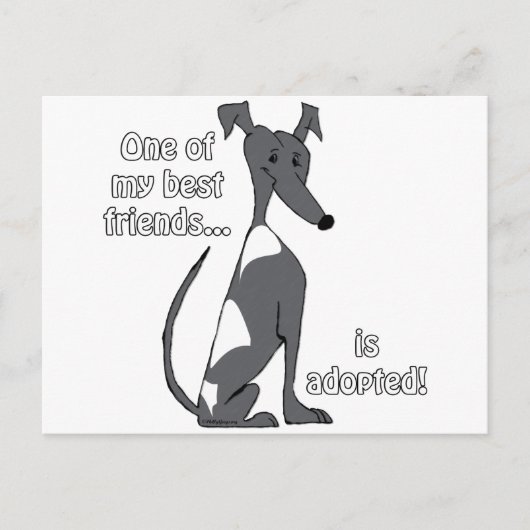 Aangenomen~BlackandWhite Briefkaart (Voorkant)