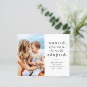Aangenomen Budget Foto Adoptie Aankondiging (Staand voorkant)