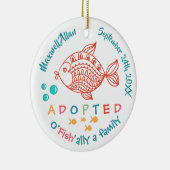 Aangenomen door Foster Care Fish - Aangepaste naam Keramisch Ornament (Rechts)