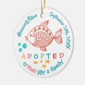 Aangenomen door Foster Care Fish - Aangepaste naam Keramisch Ornament (Links)