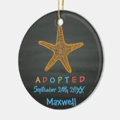 Aangenomen door Foster Care Starfish - Aangepaste  Keramisch Ornament (Links)