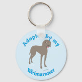 Aangenomen door My Weimaraner Sleutelhanger (Voorkant)