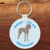 Aangenomen door My Weimaraner Sleutelhanger (Voorkant)
