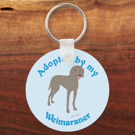 Aangenomen door My Weimaraner Sleutelhanger (Voorkant)