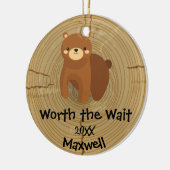 Aangenomen - Gepersonaliseerd cadeau voor adoptie  Keramisch Ornament (Links)