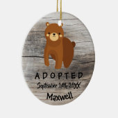 Aangenomen - Gepersonaliseerd cadeau voor adoptie  Keramisch Ornament (Rechts)