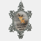Aangenomen - Gepersonaliseerd cadeau voor adoptie Tin Sneeuwvlok Ornament (Links)